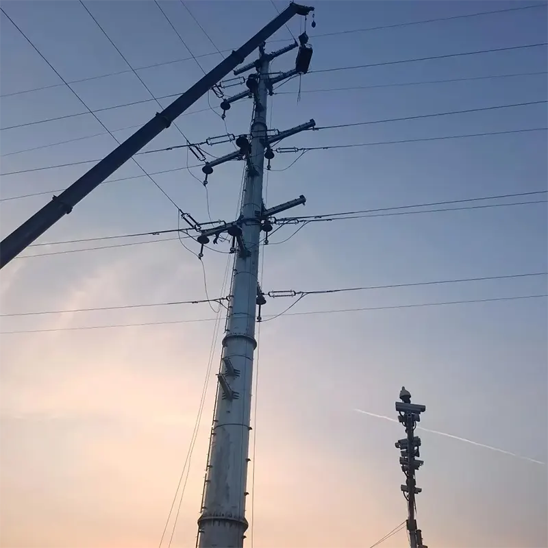 220kV পাওয়ার ট্রান্সমিশন পাইপ টাওয়ার