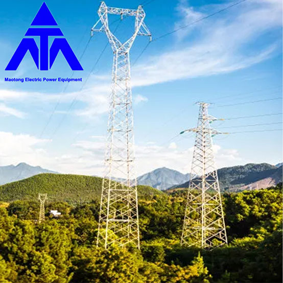 অ্যাঙ্গেল স্টিল পাইপ টাওয়ার 330KV হট ডিপ গ্যালভানাইজড স্টিল টাওয়ার